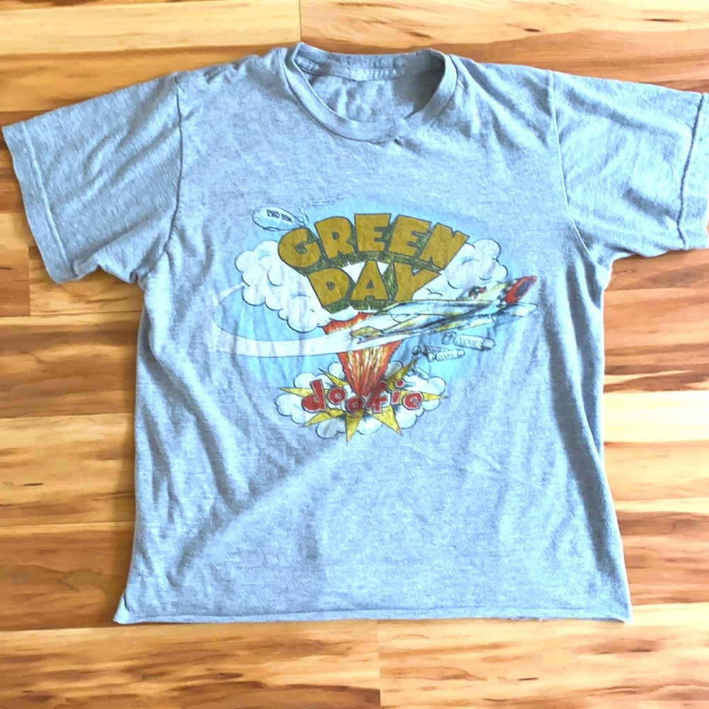 CROP TOP Vintage 90s Green Day Dookie Tee